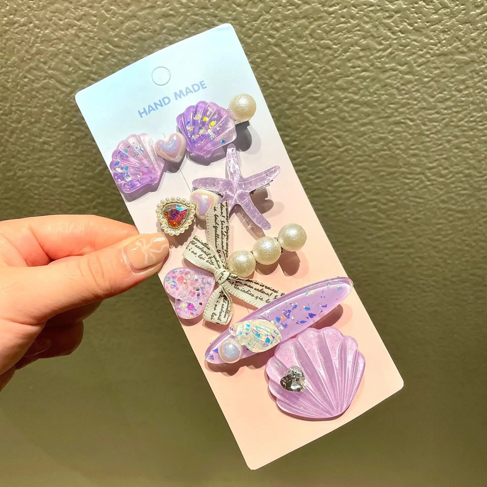 1/5Pcs Shell Starfish Hair Clips Ocean Series Mermaid Hairpins Girls Summer Beach Bang Clip Princess Barrette Hair Accessories