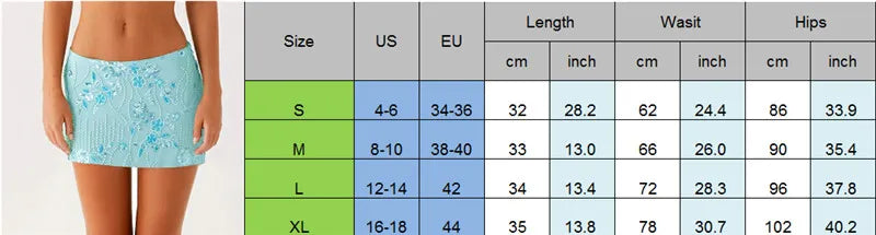 hirigin Women Y2K Sequin Mini Skirt Low Waist Sparkle Beaded Short Skirt Glitter Shiny Bodycon Skirt Night Out Party