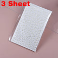 1/3/5 Sheet 3D White Pearl Eyes Face Tattoo Self Adhesive 3D Face Gem Jewels Eyeshadow Stickers Round Pearls Makeup Rhinestones