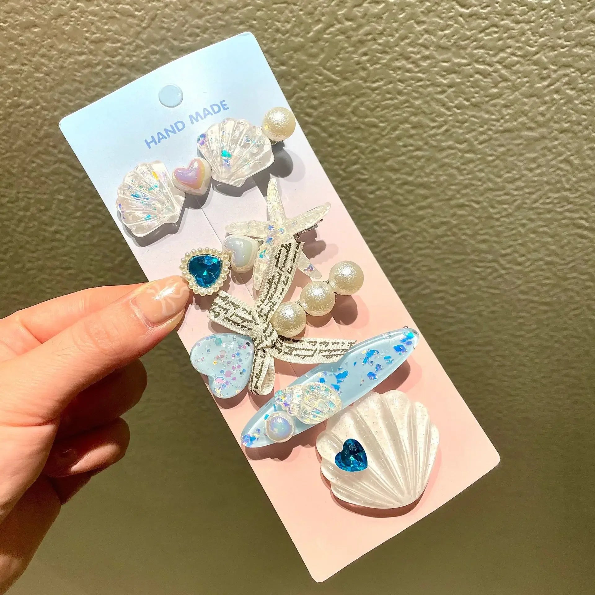 1/5Pcs Shell Starfish Hair Clips Ocean Series Mermaid Hairpins Girls Summer Beach Bang Clip Princess Barrette Hair Accessories